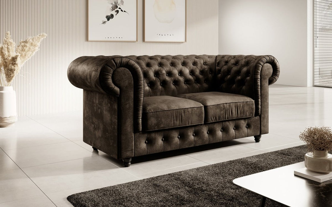 Canapé Chesterfield Roya 2 places (velours)