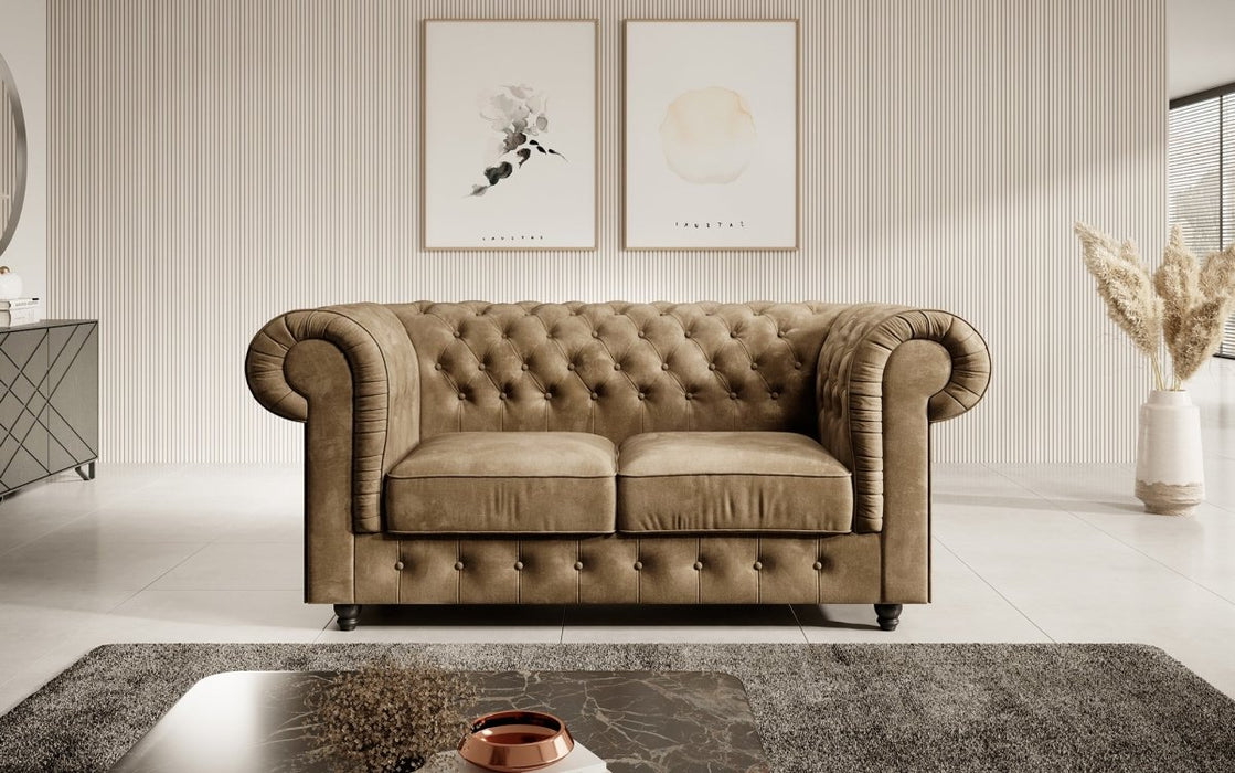 Canapé Chesterfield Roya 2 places (velours)