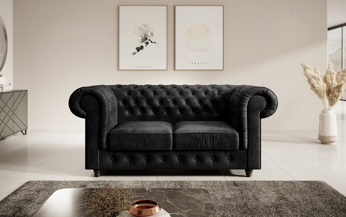 Canapé Chesterfield Roya 2 places (velours)